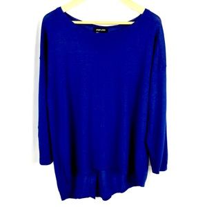 PaperWhite button down back tunic sweater